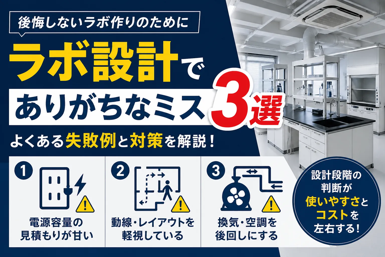 ラボ設計でありがちなミス3選