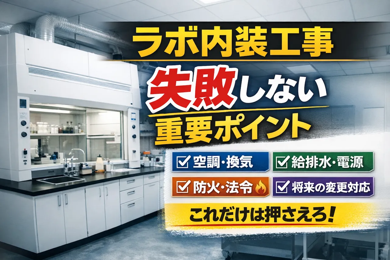 ラボの内装工事で失敗しないための重要ポイント