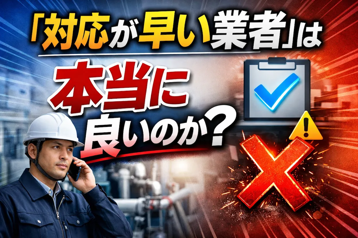 「対応が早い業者」は本当に良いのか？